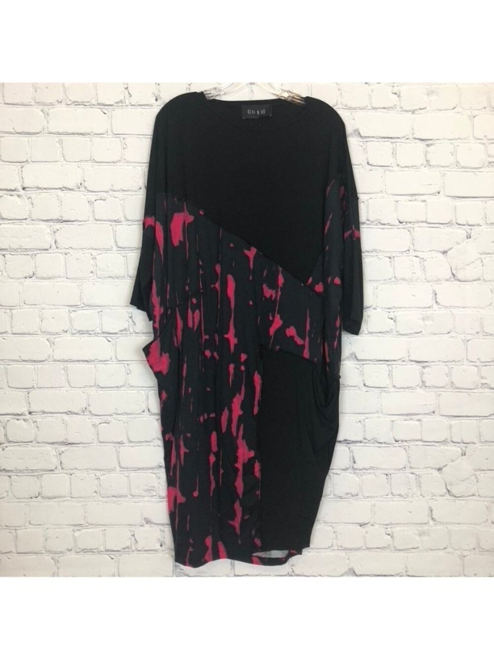 NWT Ozai N Ku Black Jersey Dress Size 1 S/M